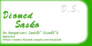 diomed sasko business card